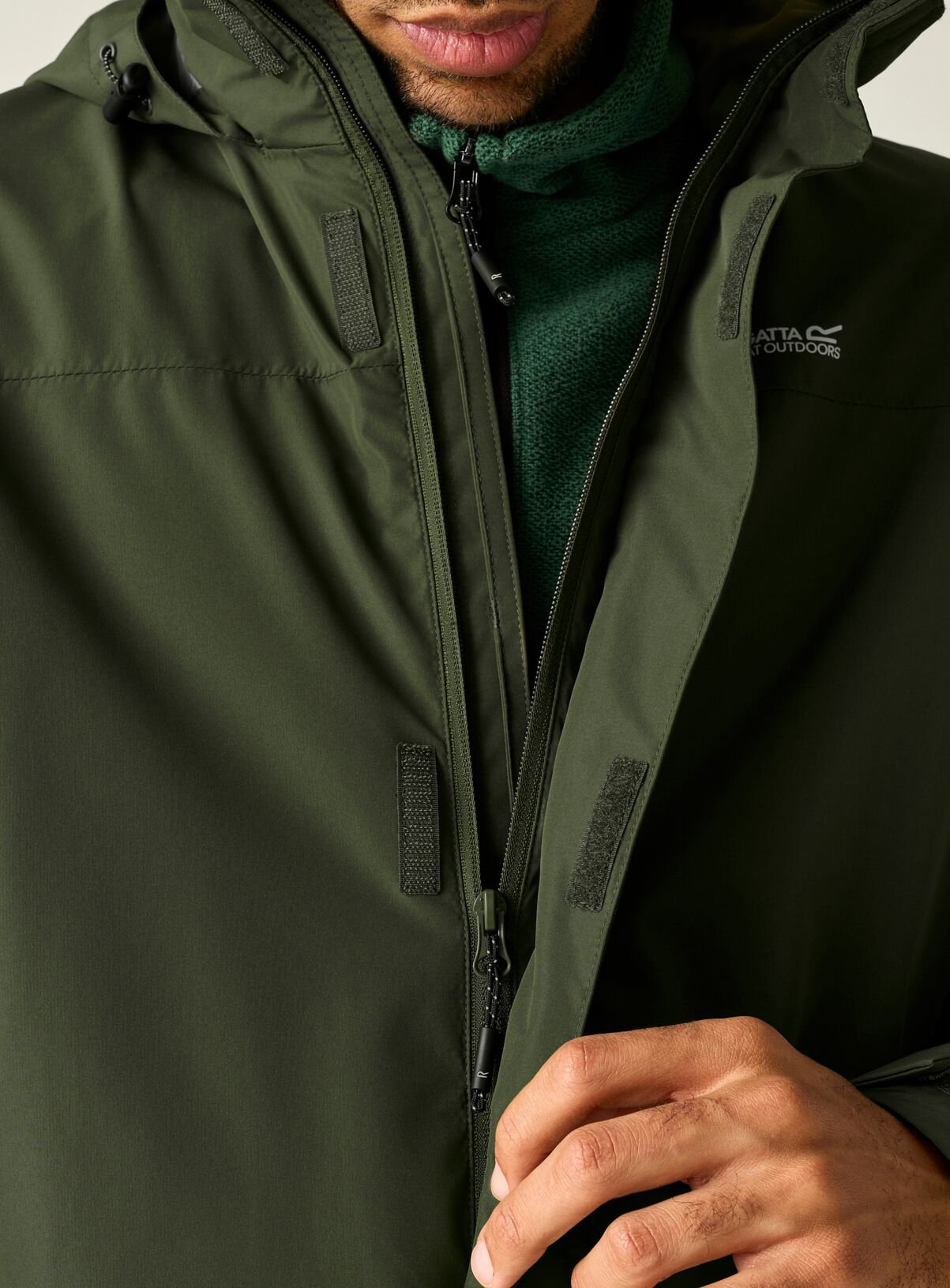 REGATTA Matt II Waterproof Jacket Khaki S - Image 5 thumbnail