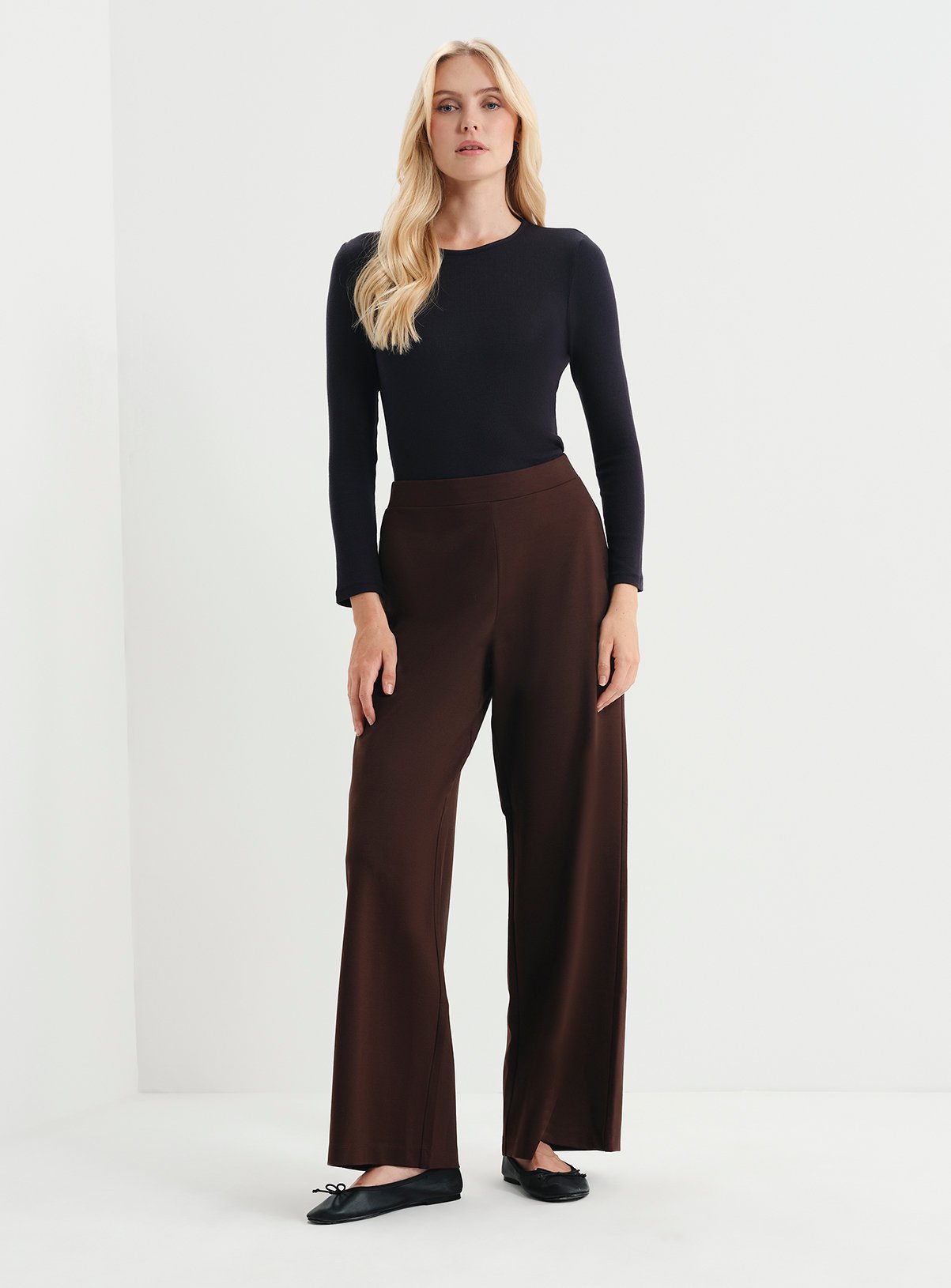FINERY Kenzie Velvet Wide Leg Trousers 14R - Image 3 thumbnail