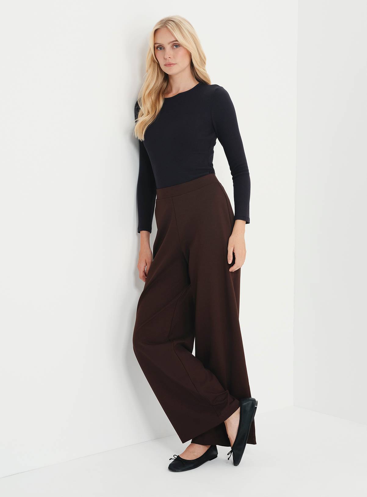 FINERY Kenzie Velvet Wide Leg Trousers 14R - Image 5