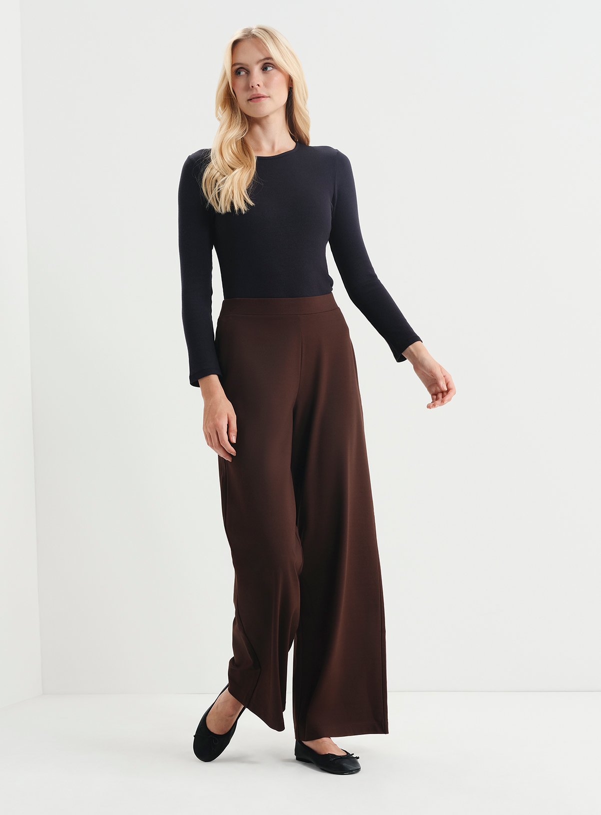 FINERY Kenzie Velvet Wide Leg Trousers 14R - Image 6 thumbnail