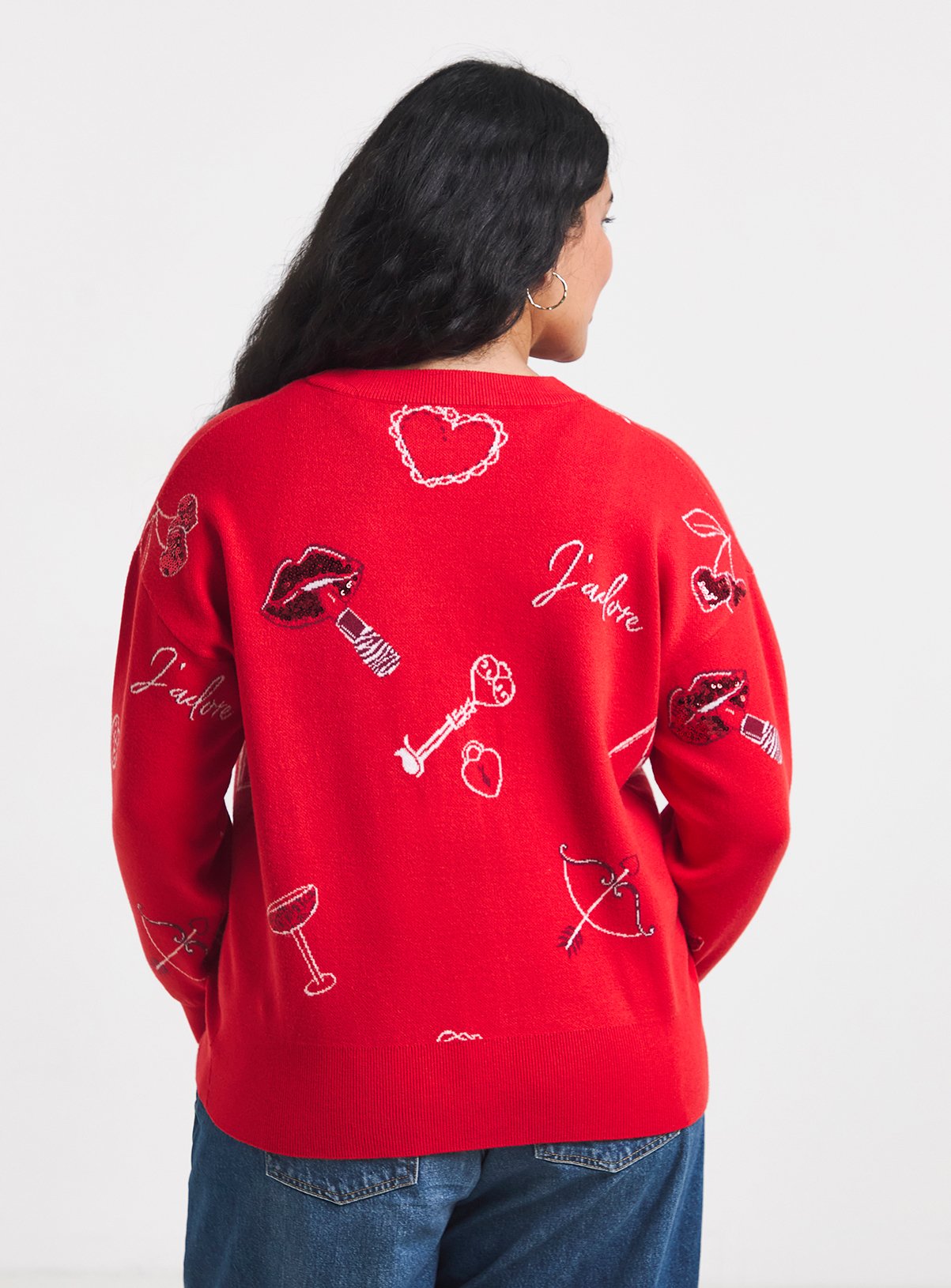 SIMPLY BE Sketch Party Boyfriend Cardigan 28-30 - Image 2 thumbnail
