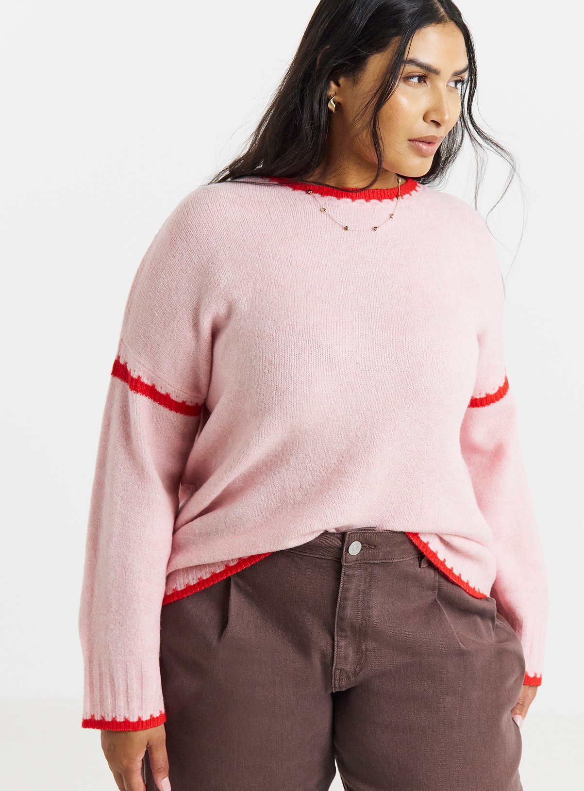 SIMPLY BE Knitted Whipstitch Jumper 20-22 - Image 1 thumbnail
