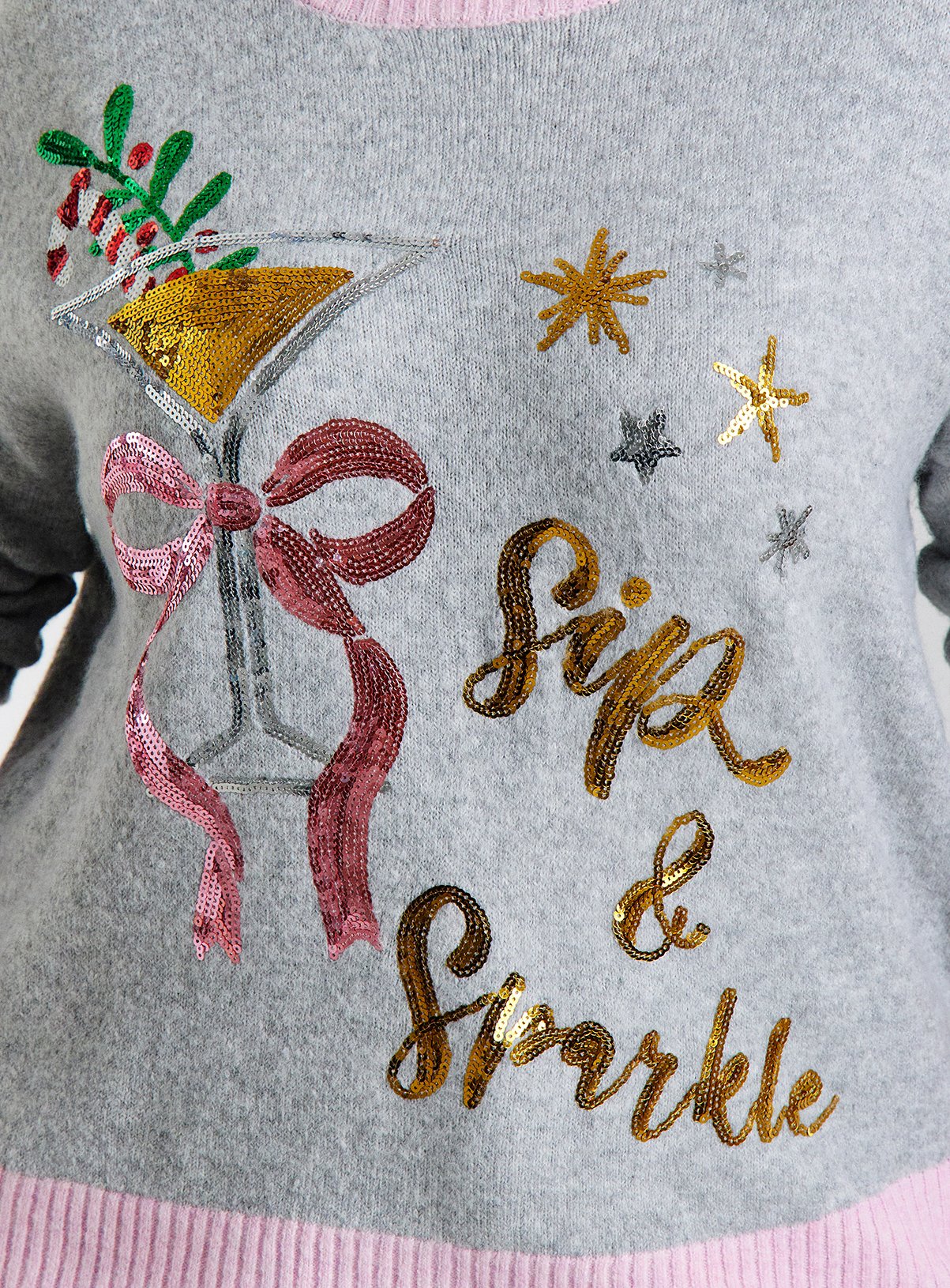 SIMPLY BE Sip And Sparkle Christmas Jumper 16-18 - Image 4 thumbnail