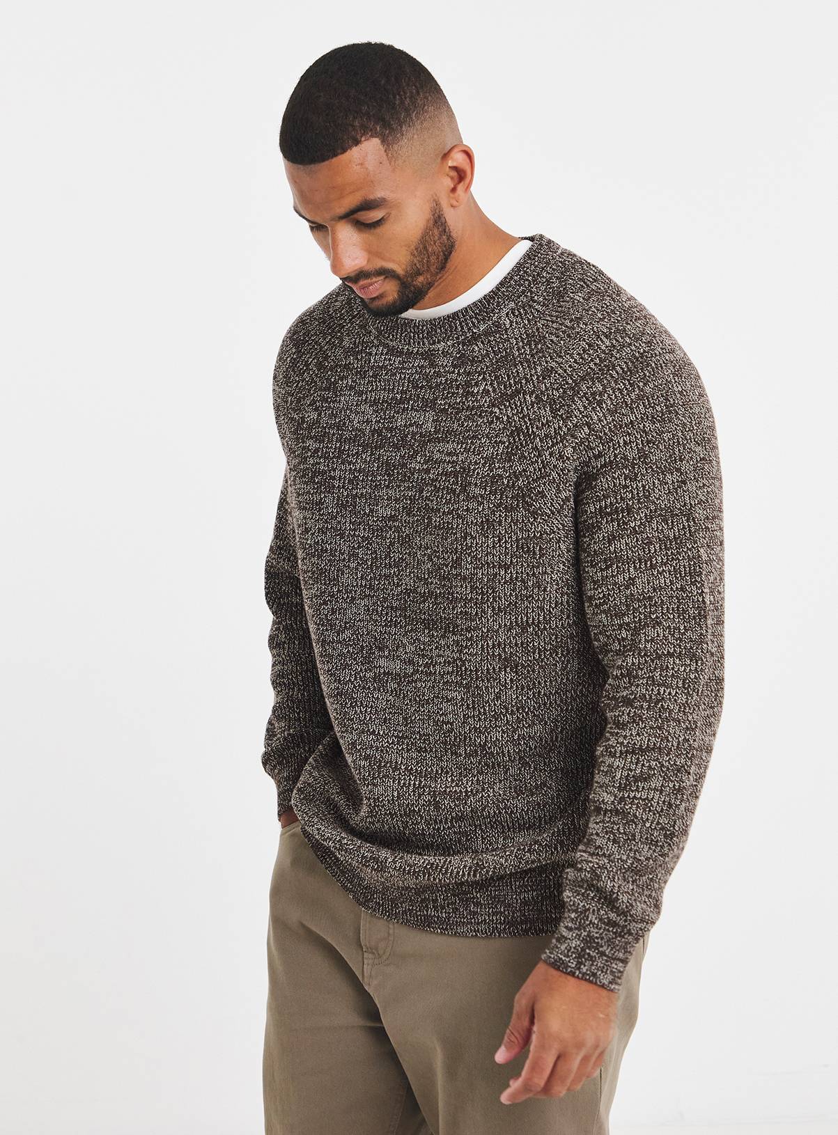 JACAMO Cotton Twist Crew Neck Jumper 1XL - Image 1