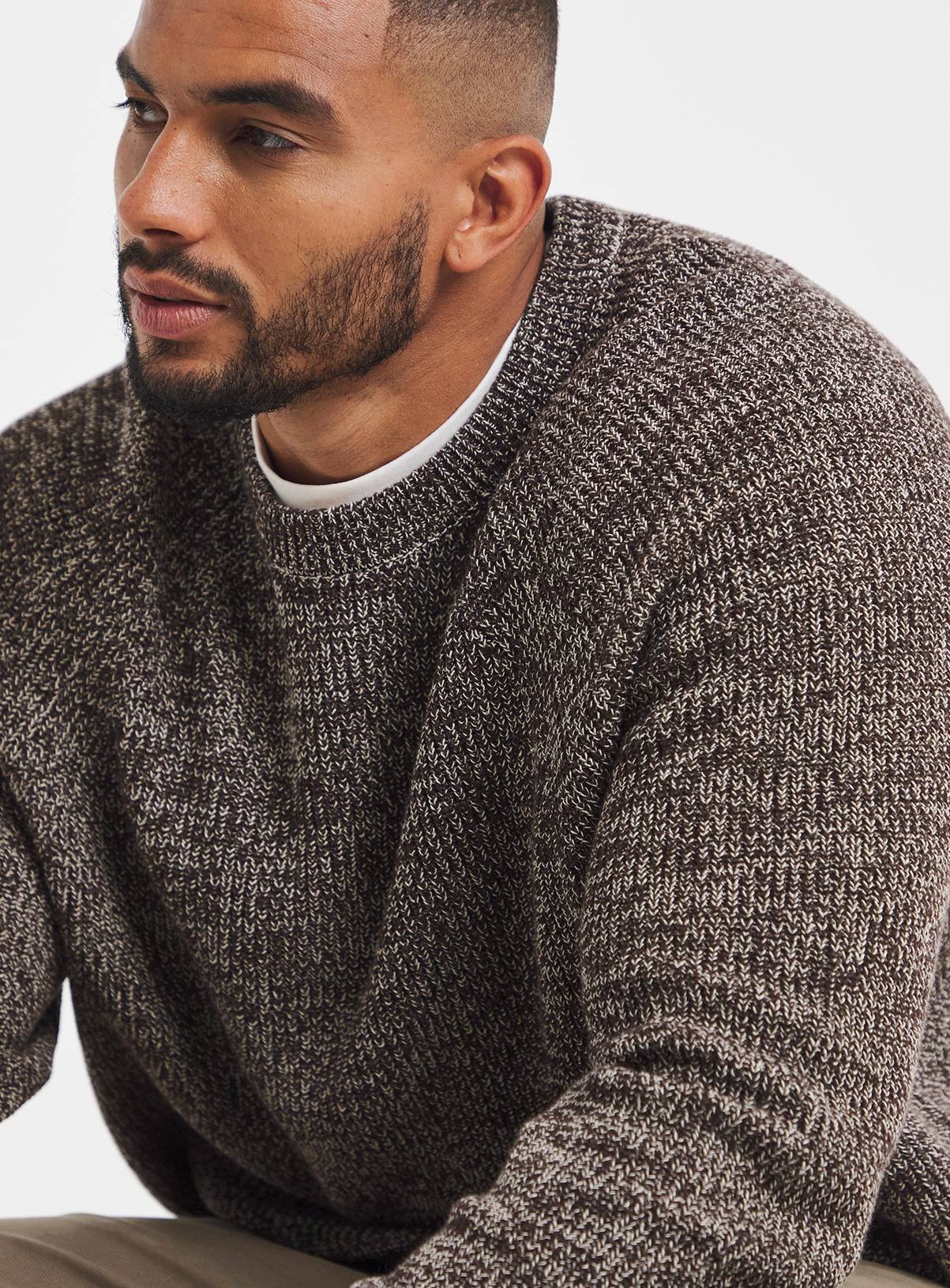 JACAMO Cotton Twist Crew Neck Jumper 1XL - Image 4