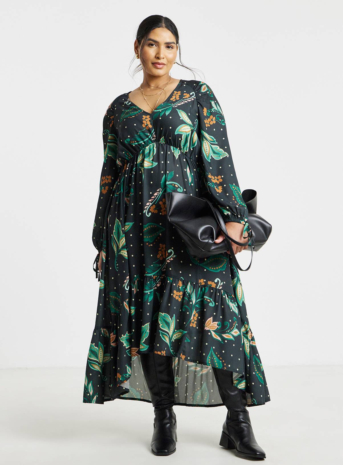 SIMPLY BE Floral High Low Maxi Dress 14 - Image 1