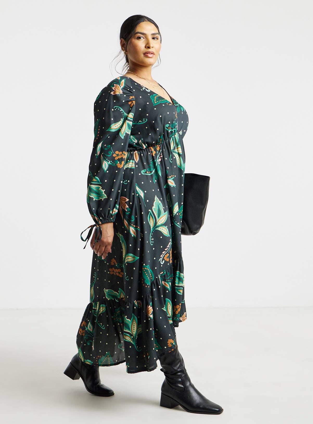 SIMPLY BE Floral High Low Maxi Dress 14 - Image 3