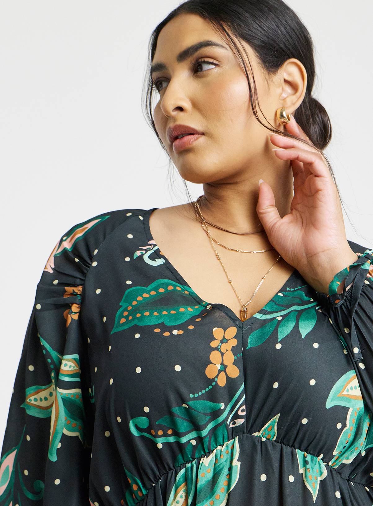 SIMPLY BE Floral High Low Maxi Dress 14 - Image 4