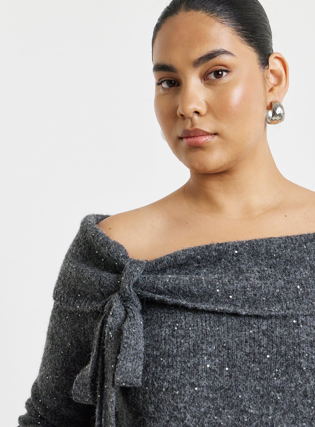 SIMPLY BE Diamante Bardot Jumper 24-26 - Image 4 thumbnail