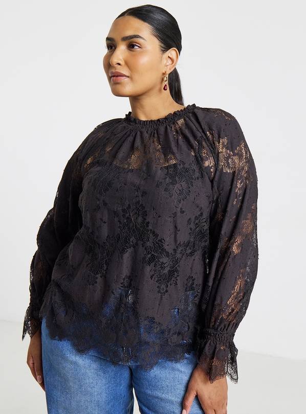 SIMPLY BE Chocolate Lace Top 12