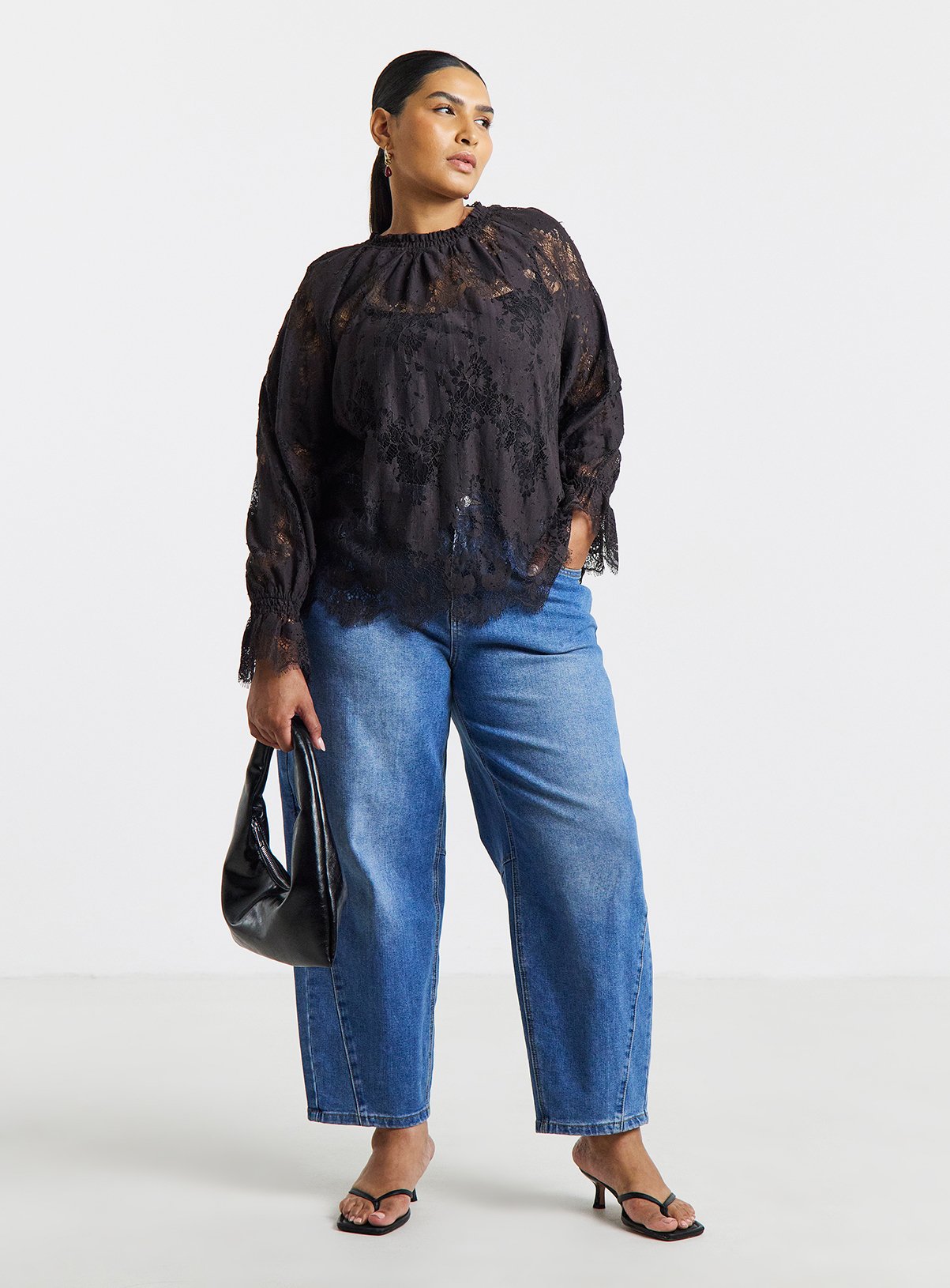 SIMPLY BE Chocolate Lace Top 12 - Image 3 thumbnail