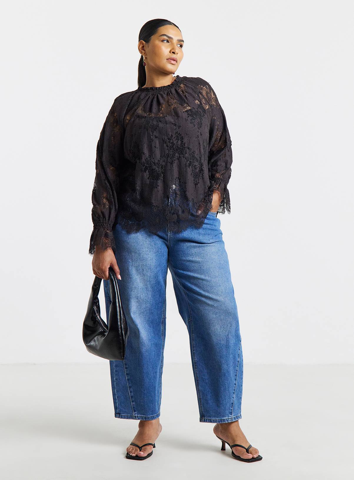SIMPLY BE Chocolate Lace Top 12 - Image 3
