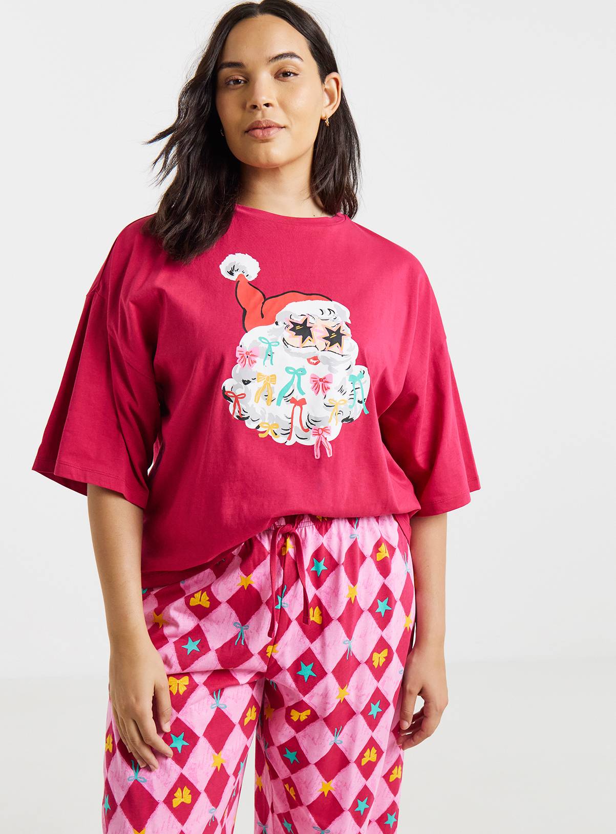 SIMPLY BE Santa Graphic Pyjama Set 24-26 - Image 3