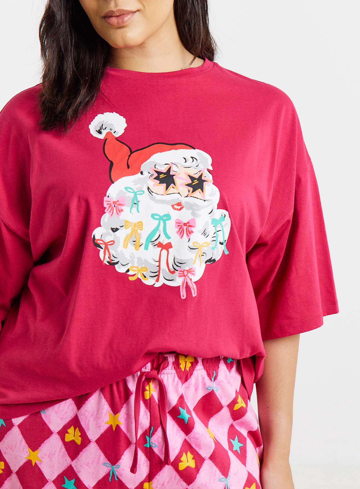 SIMPLY BE Santa Graphic Pyjama Set 24-26 - Image 4