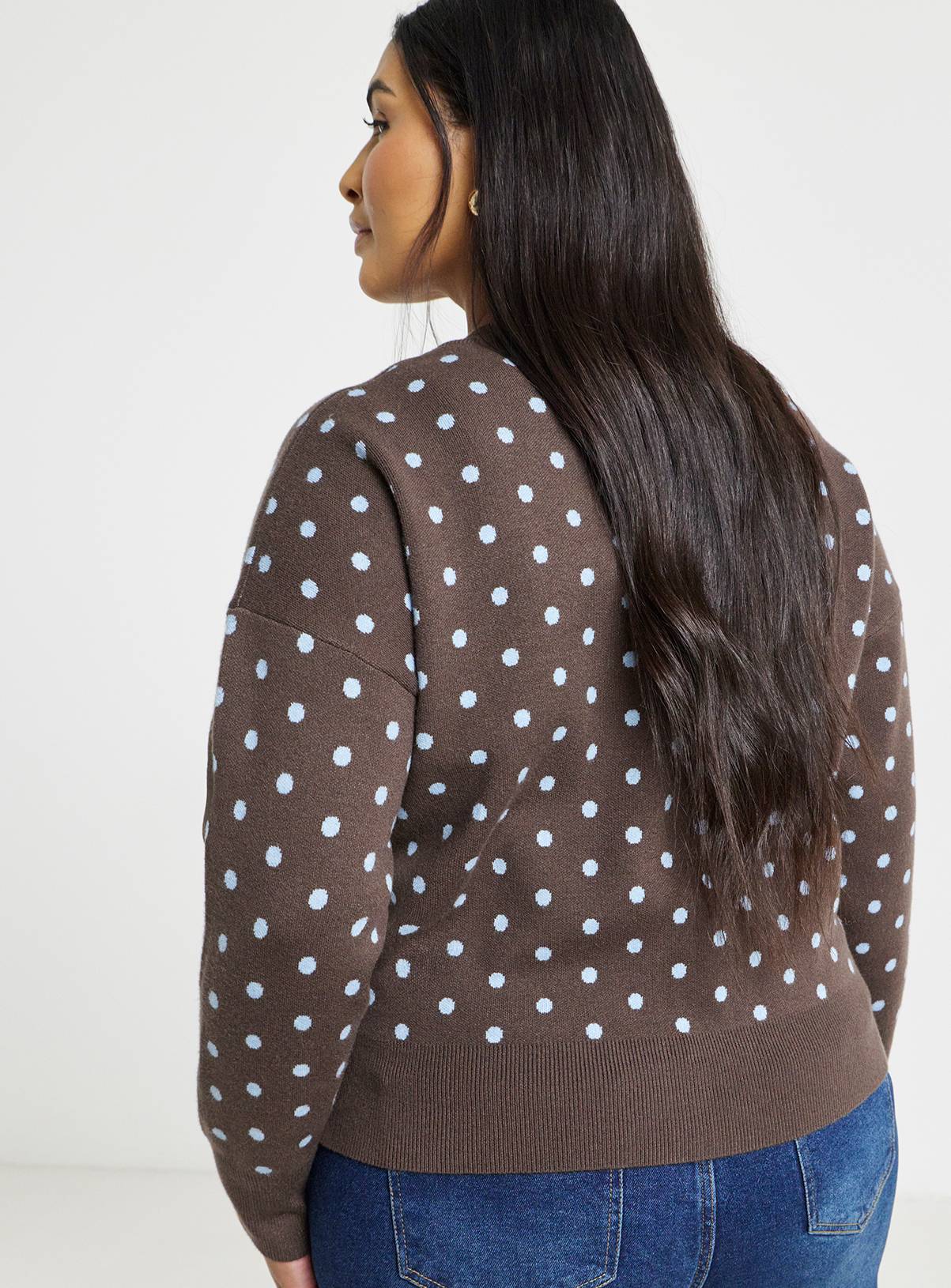SIMPLY BE Polka Dot Button Cardigan 20-22 - Image 2