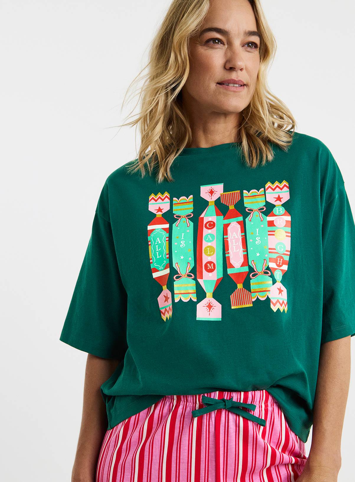SIMPLY BE Christmas Cracker Pyjama Set 20-22 - Image 3