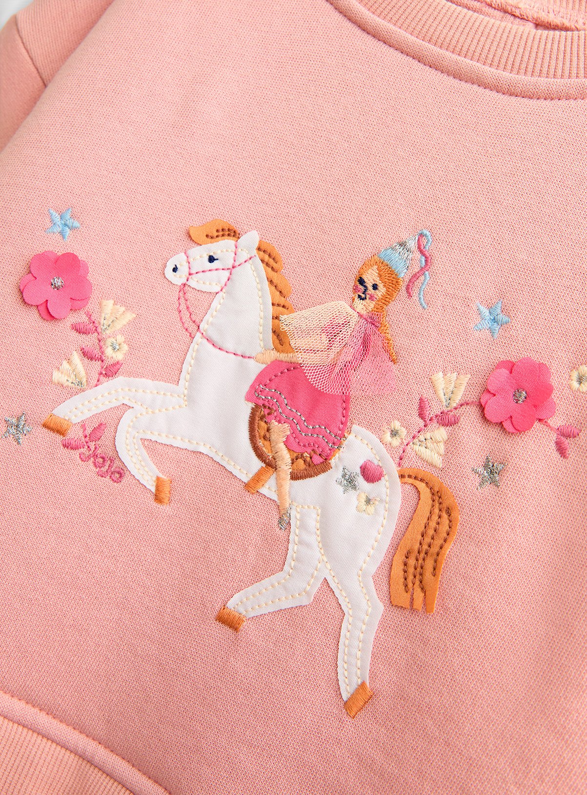 JOJO MAMAN BÉBÉ Unicorn Applique Tulle Combo Dress Light Pink 2-3 Years - Image 3 thumbnail