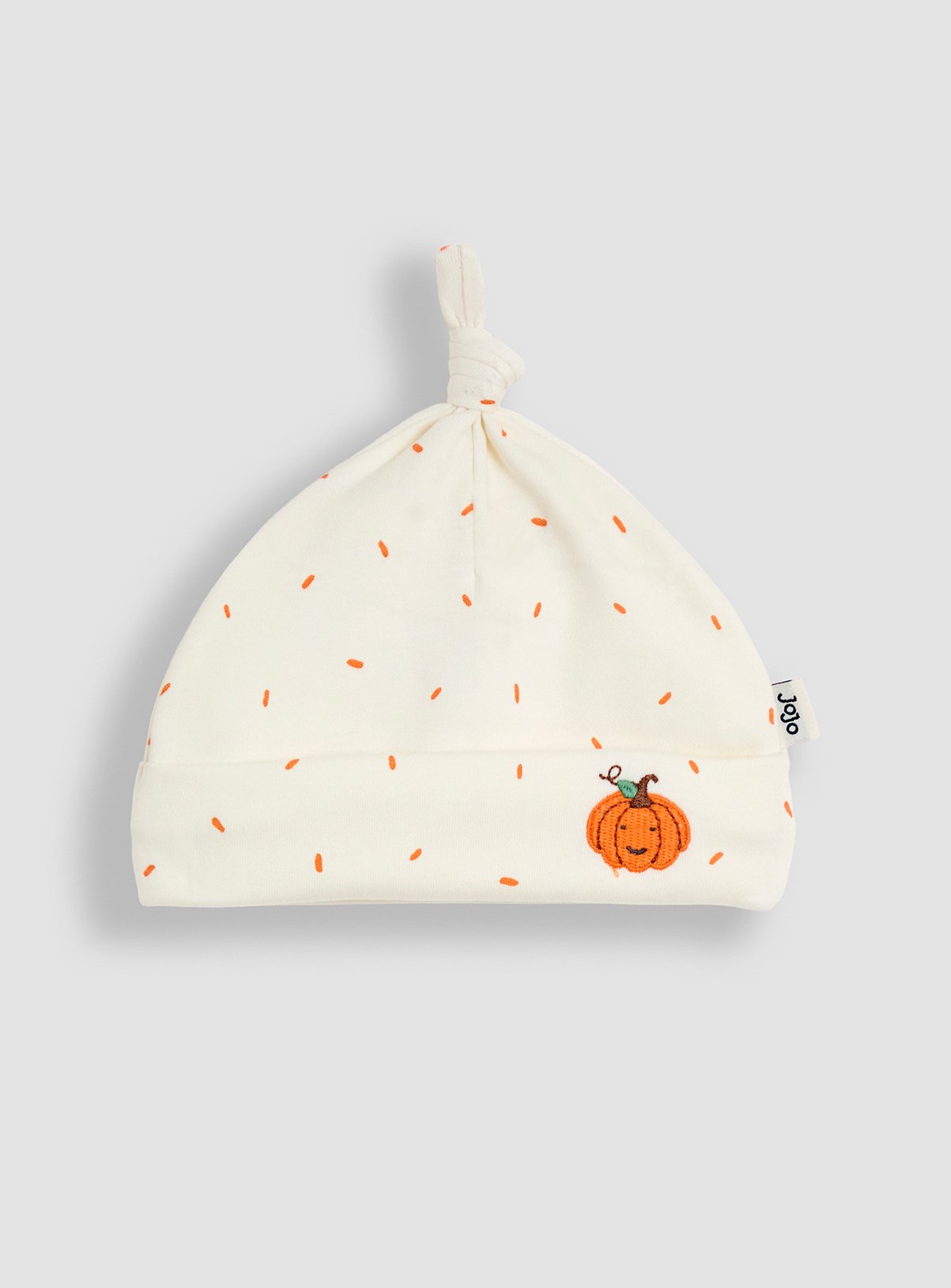 JOJO MAMAN BÉBÉ Pumpkin and Hat Applique Sleepsuit Set Cream 6-9 months - Image 4 thumbnail