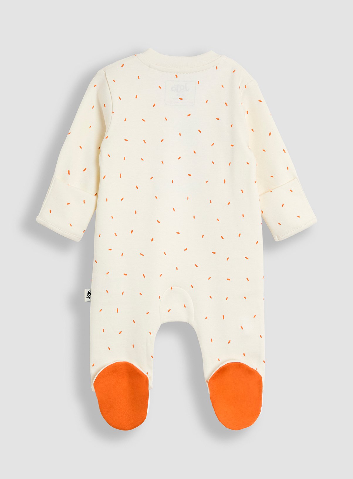 JOJO MAMAN BÉBÉ Pumpkin and Hat Applique Sleepsuit Set Cream 6-9 months - Image 7 thumbnail