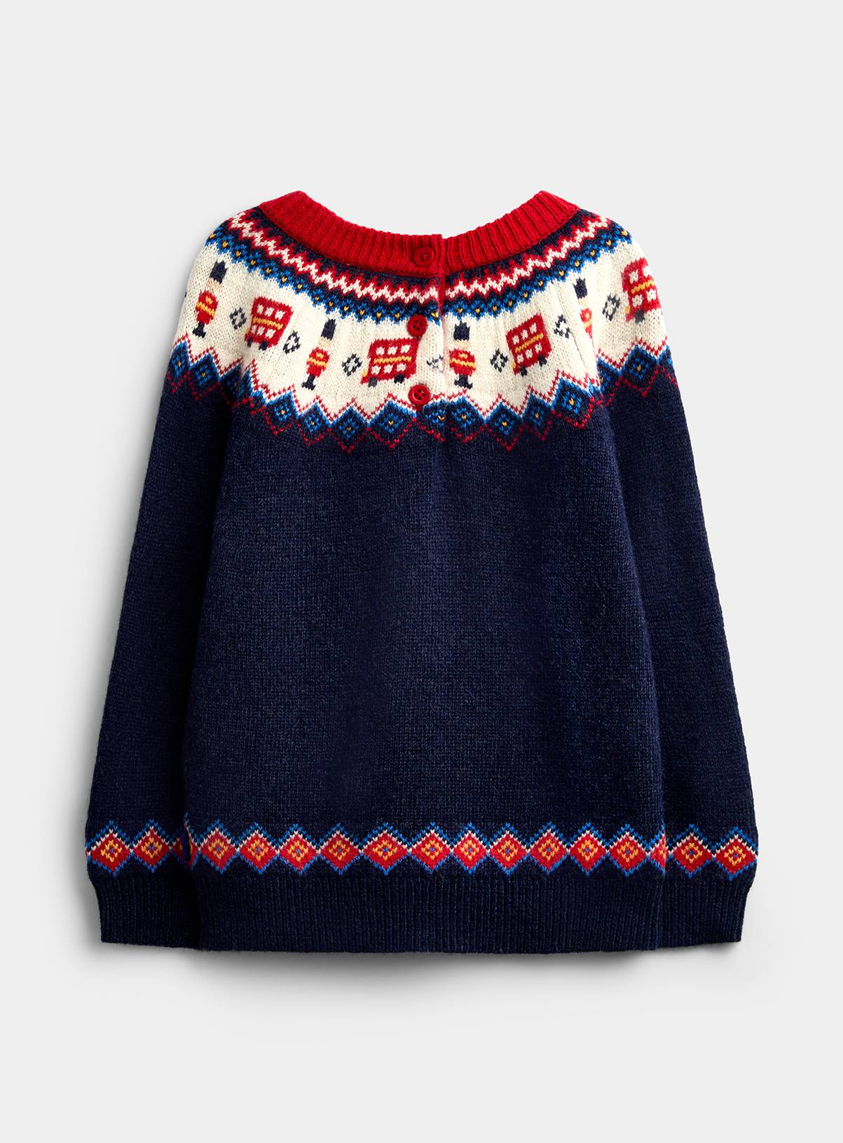 JOJO MAMAN BÉBÉ London Guard Fair Isle Knitted Jumper Navy Blue 12-18 months - Image 6