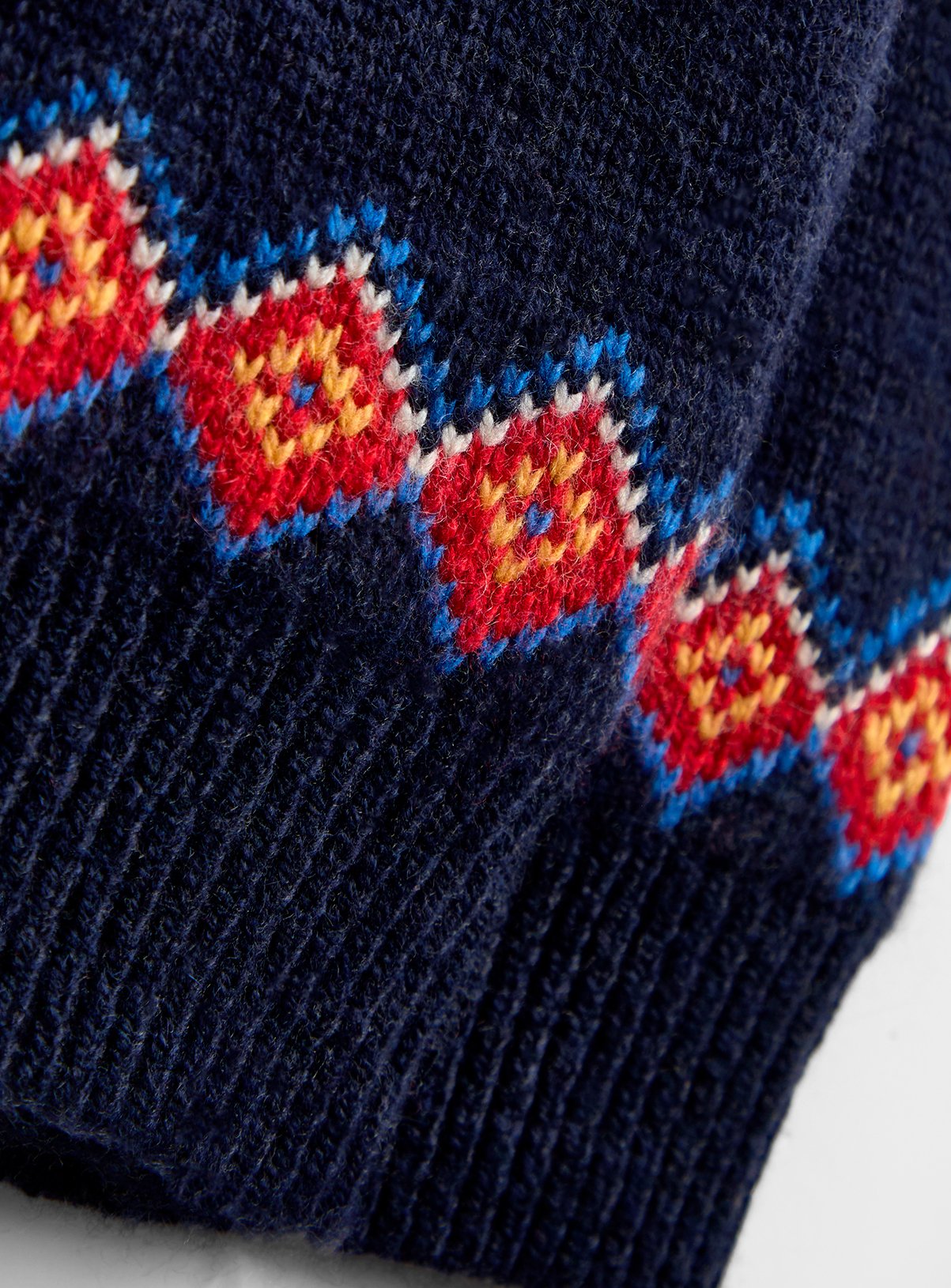 JOJO MAMAN BÉBÉ London Guard Fair Isle Knitted Jumper Navy Blue 12-18 months - Image 7 thumbnail