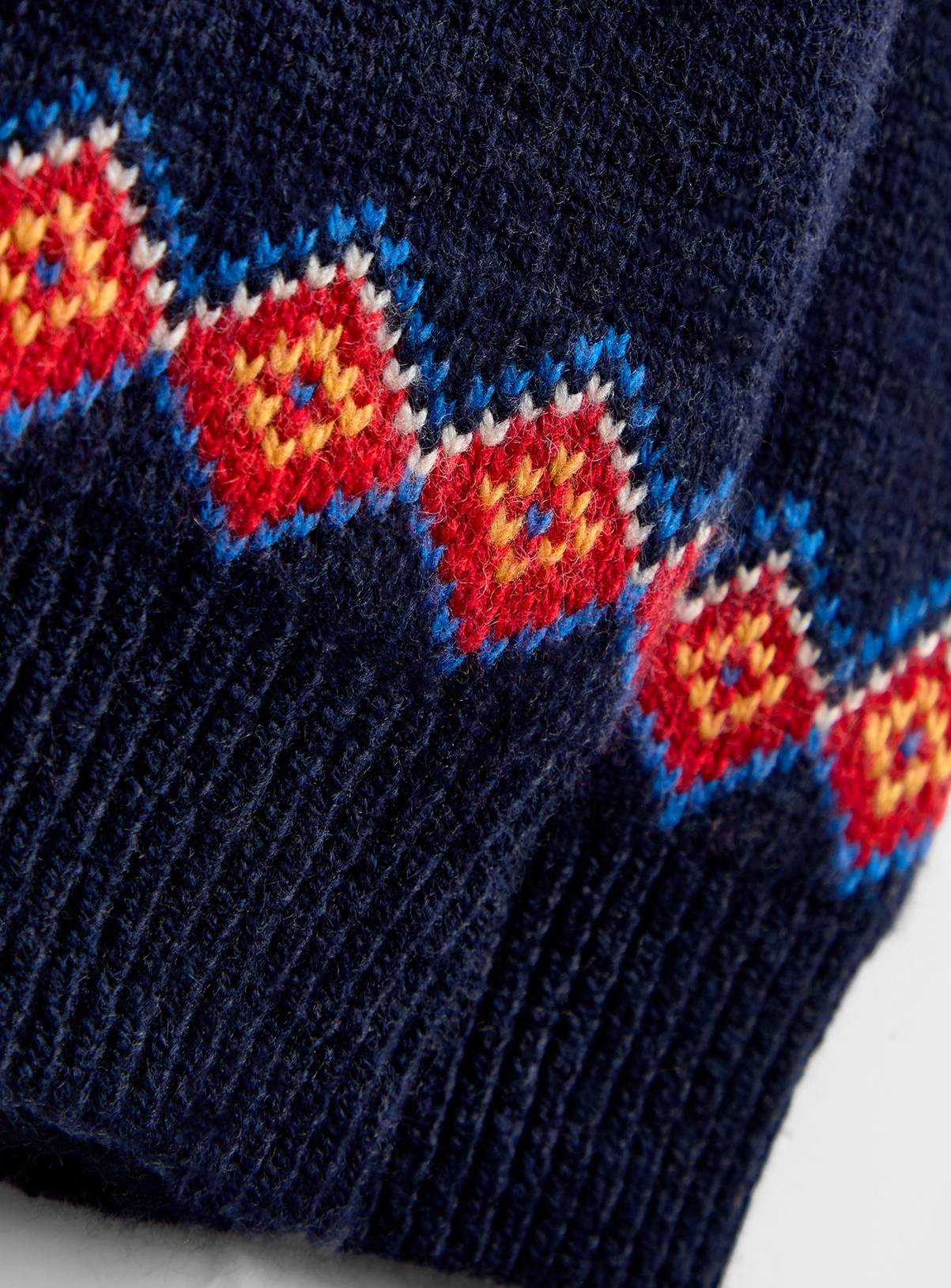 JOJO MAMAN BÉBÉ London Guard Fair Isle Knitted Jumper Navy Blue 12-18 months - Image 7