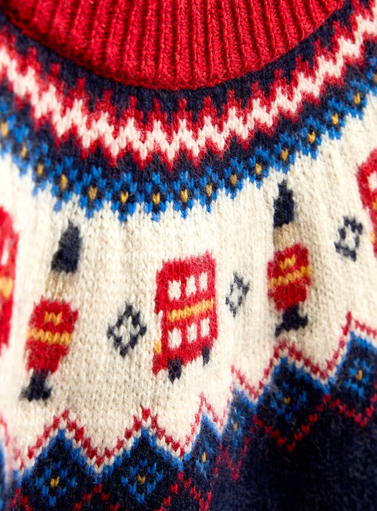 JOJO MAMAN BÉBÉ London Guard Fair Isle Knitted Jumper Navy Blue 12-18 months - Image 8