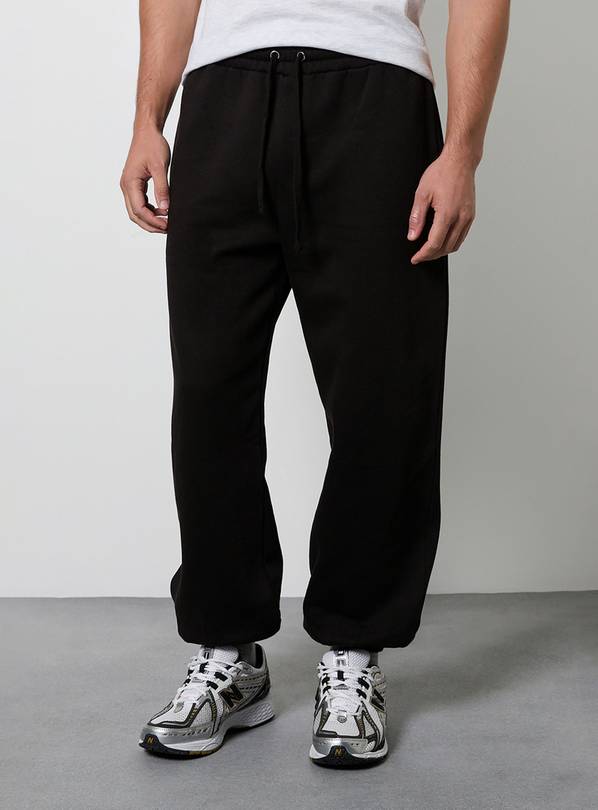 BURTON Black Straight Cuffed Jersey Joggers M