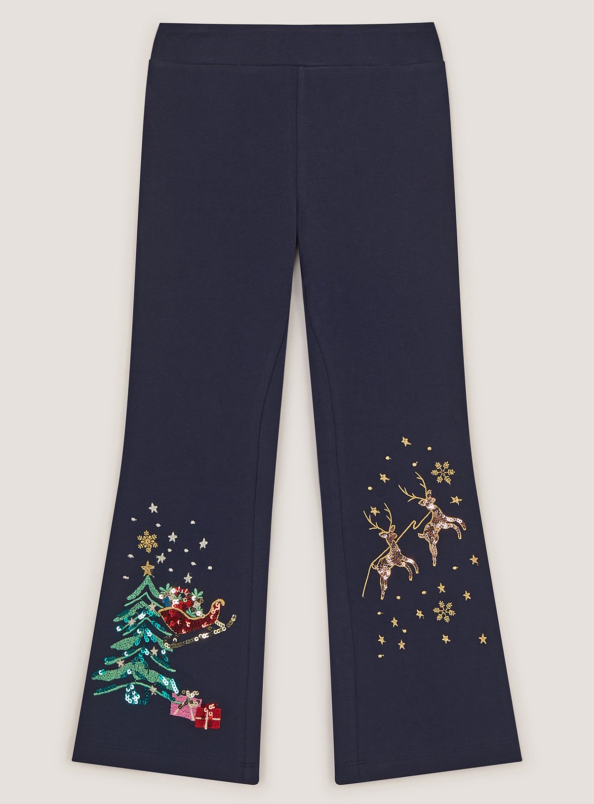 MONSOON Christmas Kick Flare Leggings 9-10 years - Image 2 thumbnail