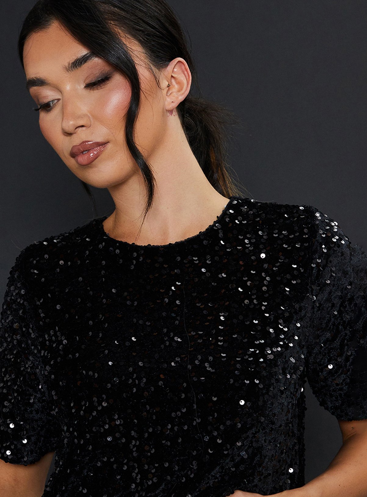 DOROTHY PERKINS Sequin T-Shirt 18 - Image 4 thumbnail