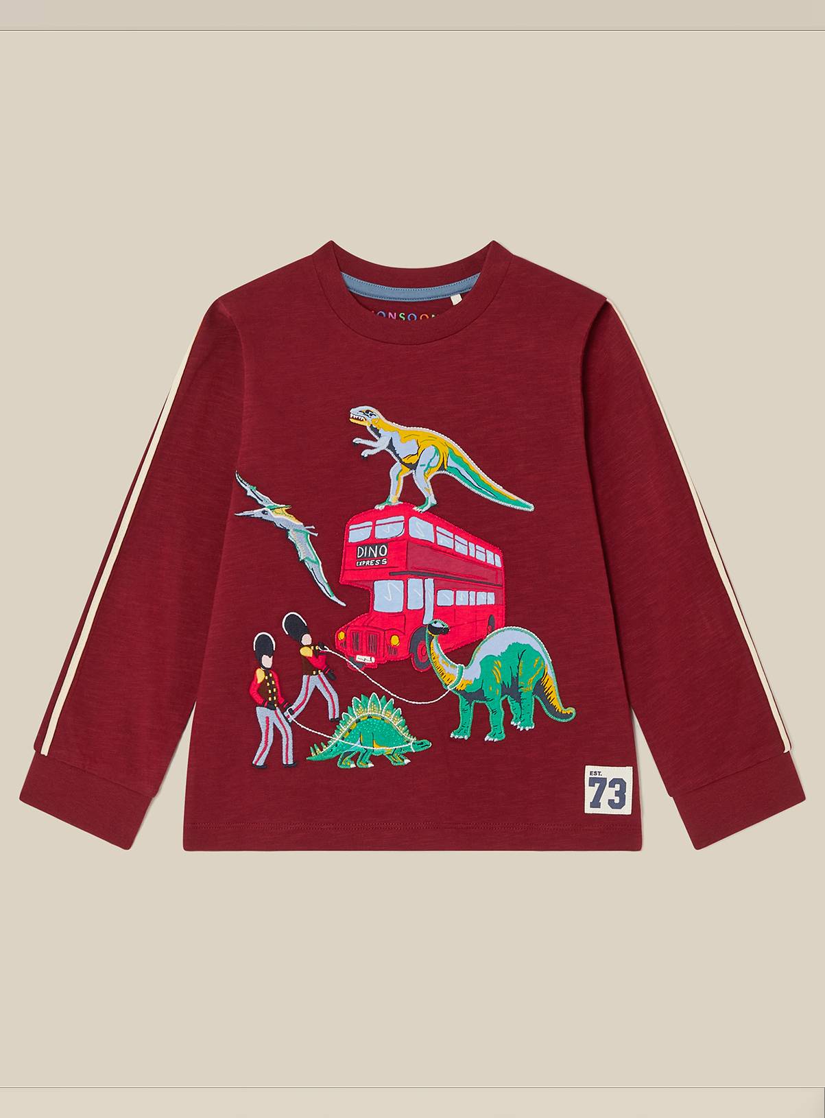 MONSOON London Dinosaur Long Sleeve Top 3-4 Years - Image 1
