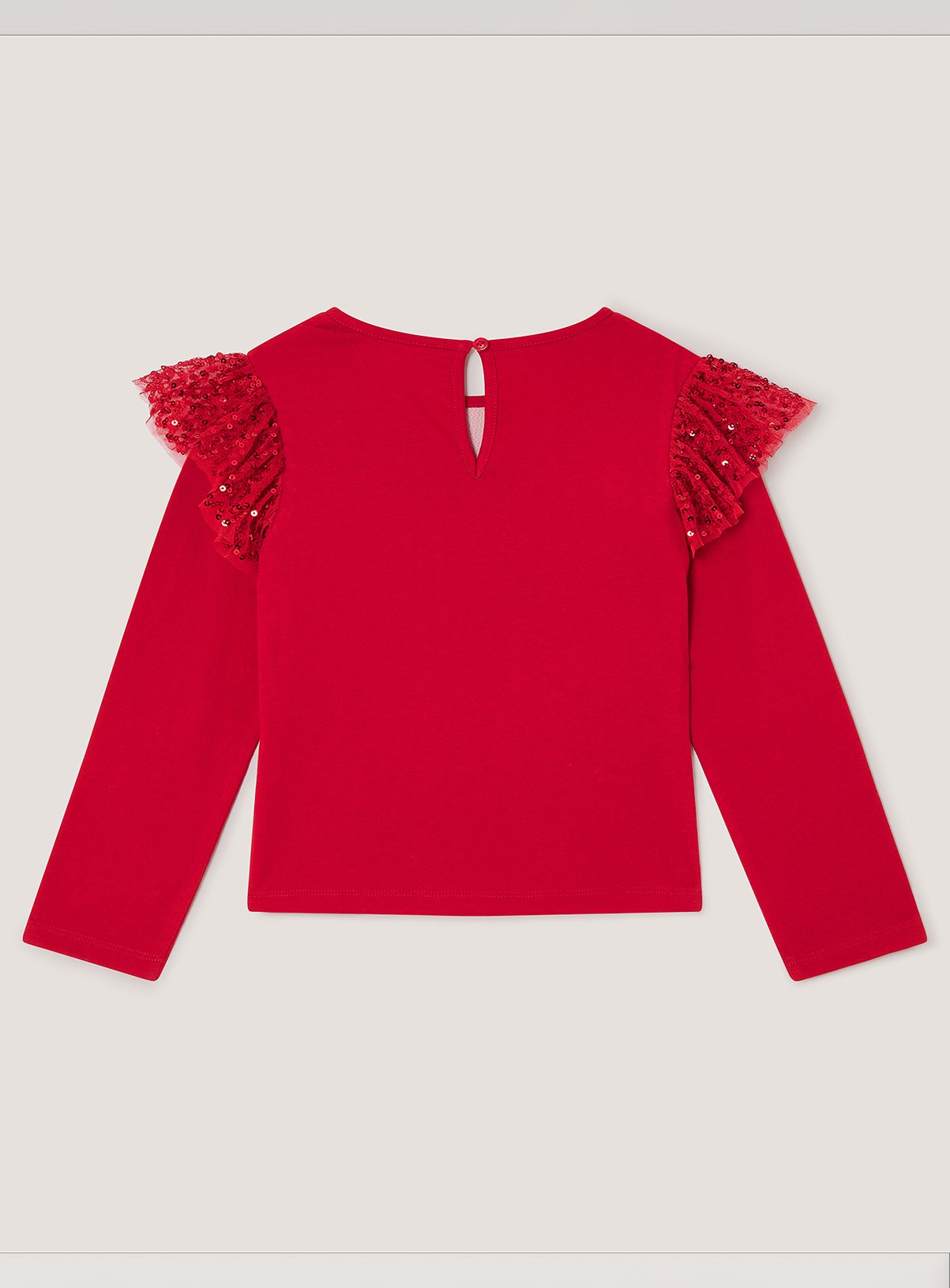MONSOON Sequin Christmas Long Sleeve Top 7-8 years - Image 2 thumbnail