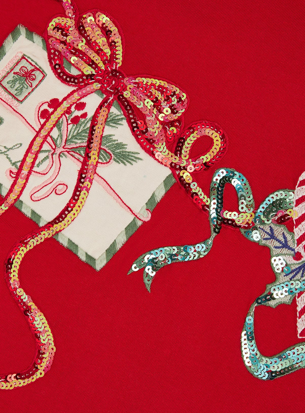 MONSOON Sequin Christmas Long Sleeve Top 7-8 years - Image 3 thumbnail