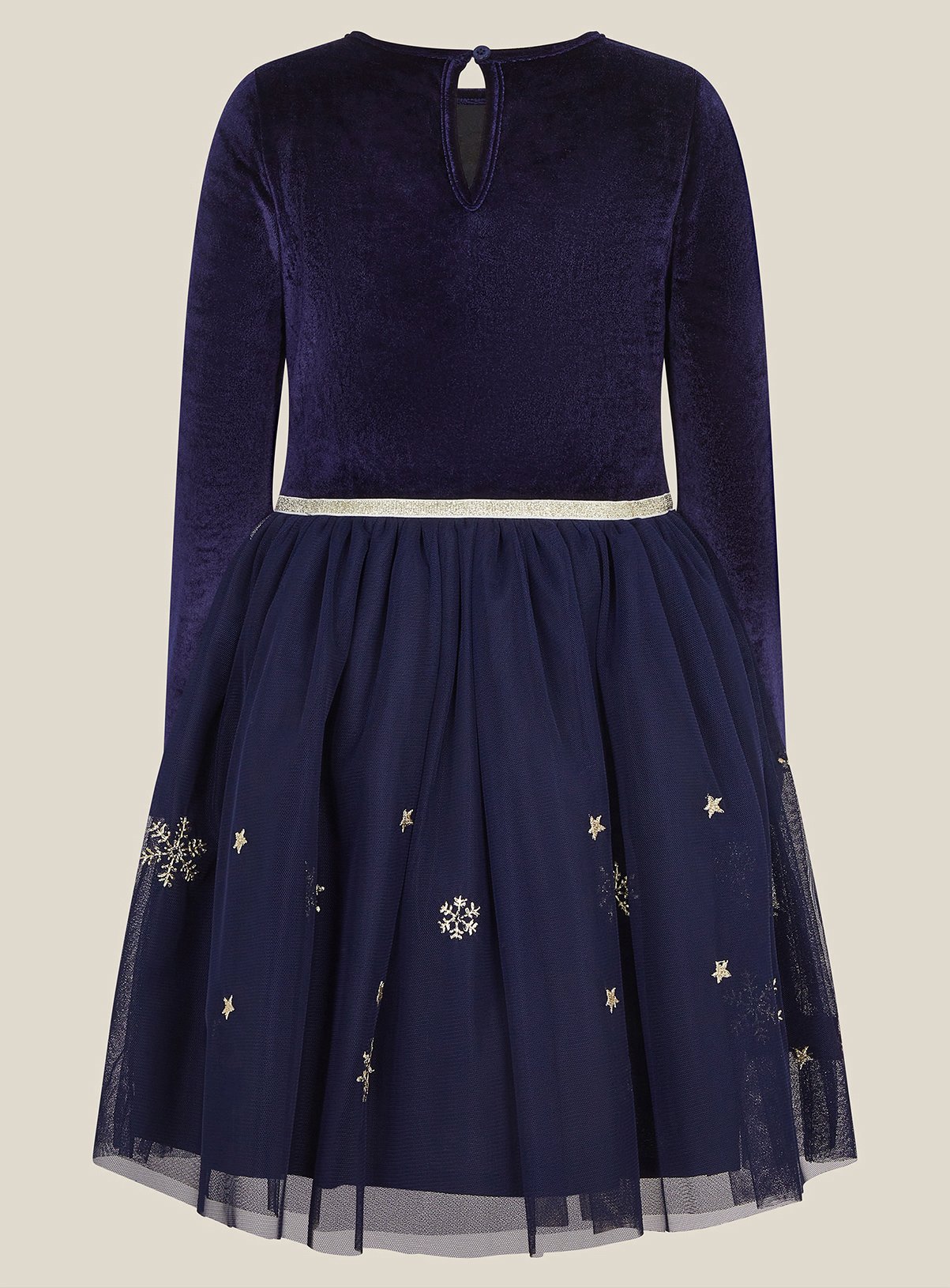 MONSOON Christmas Market Scene Velvet Disco Dress 3-4 Years - Image 2 thumbnail