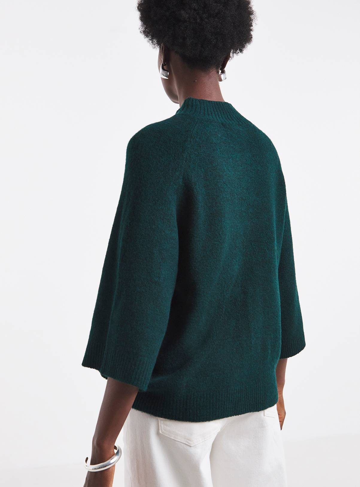 JD WILLIAMS Sponge Funnel Neck Batwing Jumper 28-30 - Image 2