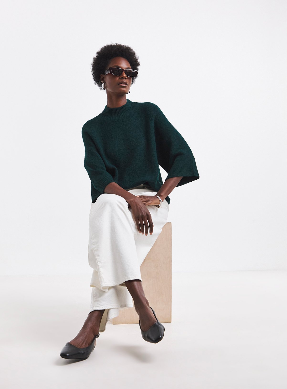 JD WILLIAMS Sponge Funnel Neck Batwing Jumper 28-30 - Image 3 thumbnail