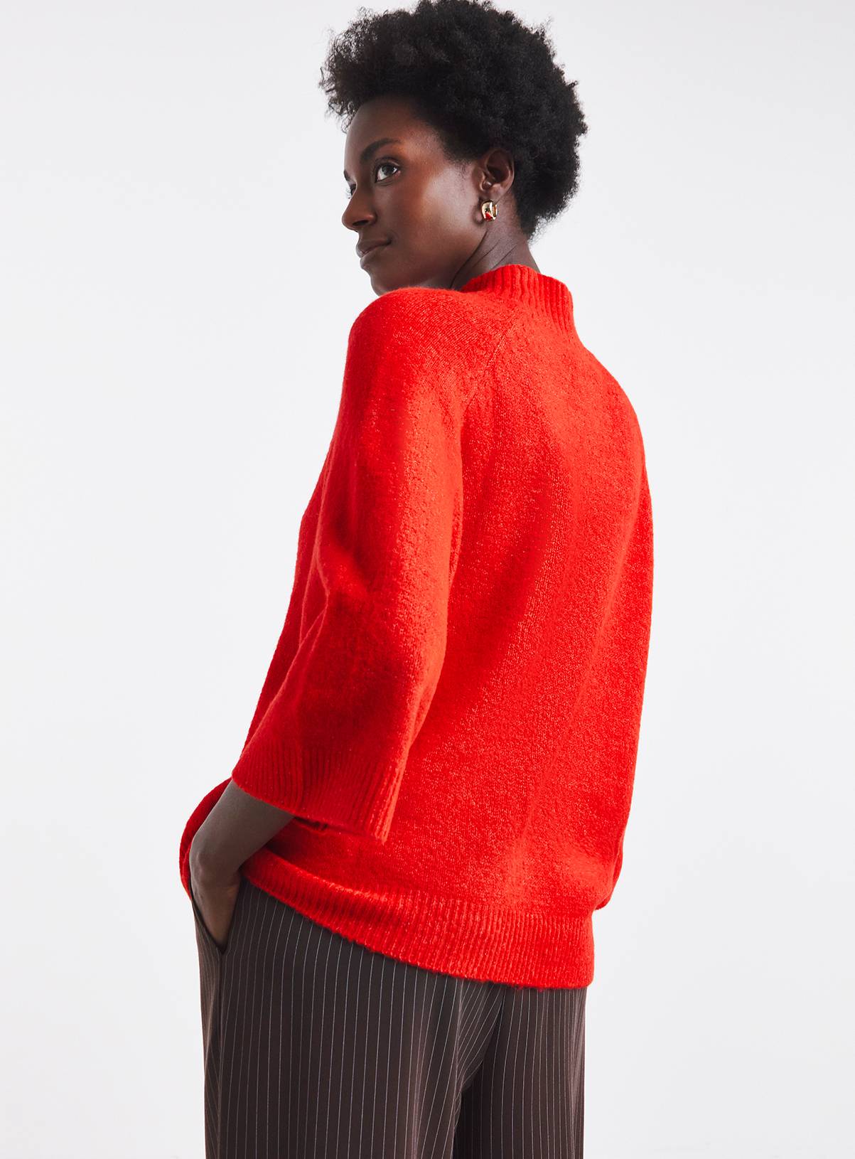 JD WILLIAMS Sponge Funnel Neck Batwing Jumper 28-30 - Image 2
