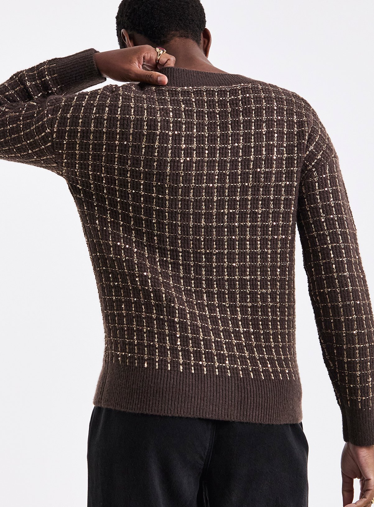 JD WILLIAMS Sequin Boucle Cardigan 8-10 - Image 2 thumbnail