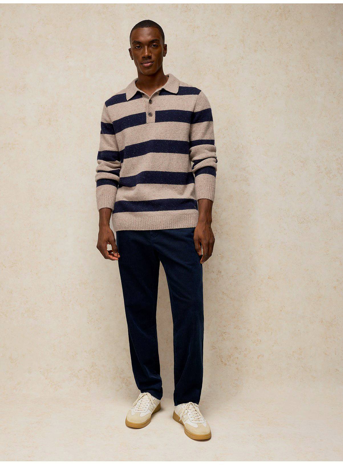 WHITE STUFF Buckley Striped Rugby Jumper L - Image 3