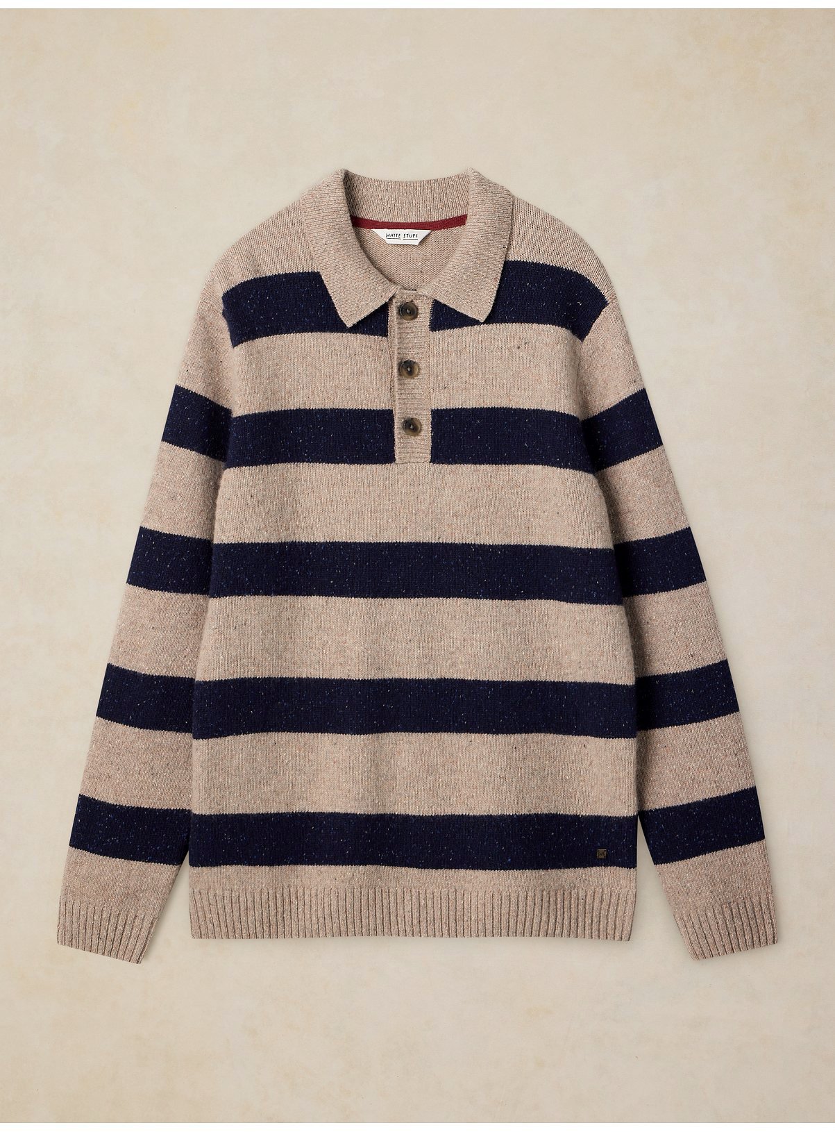 WHITE STUFF Buckley Striped Rugby Jumper L - Image 4 thumbnail