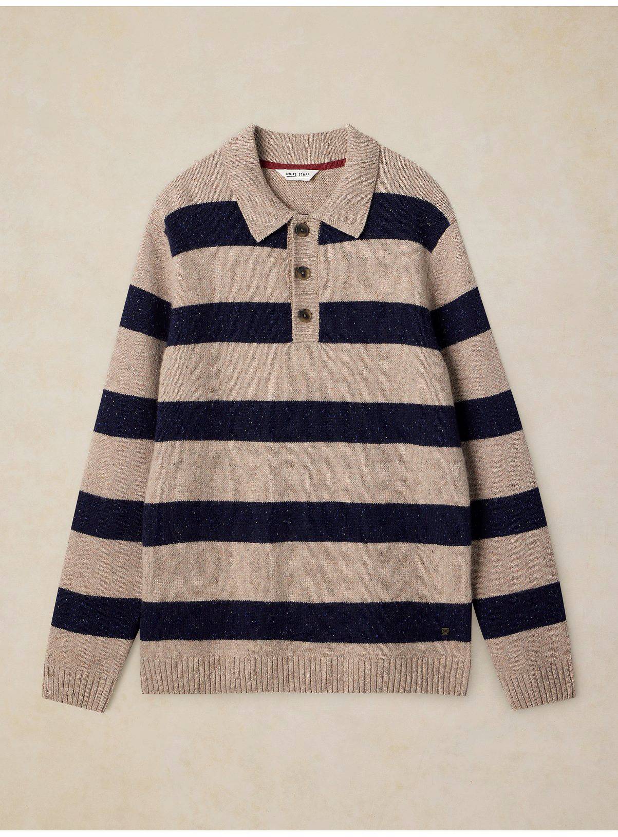 WHITE STUFF Buckley Striped Rugby Jumper L - Image 4
