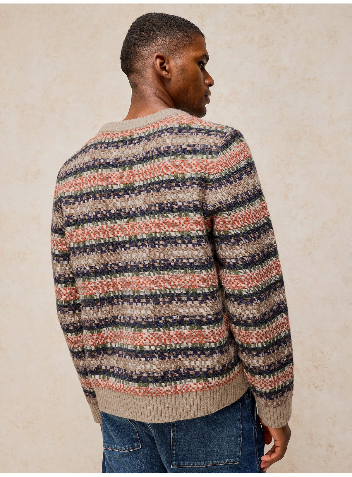 WHITE STUFF Beardsen Fairisle Crew Jumper L - Image 3 thumbnail