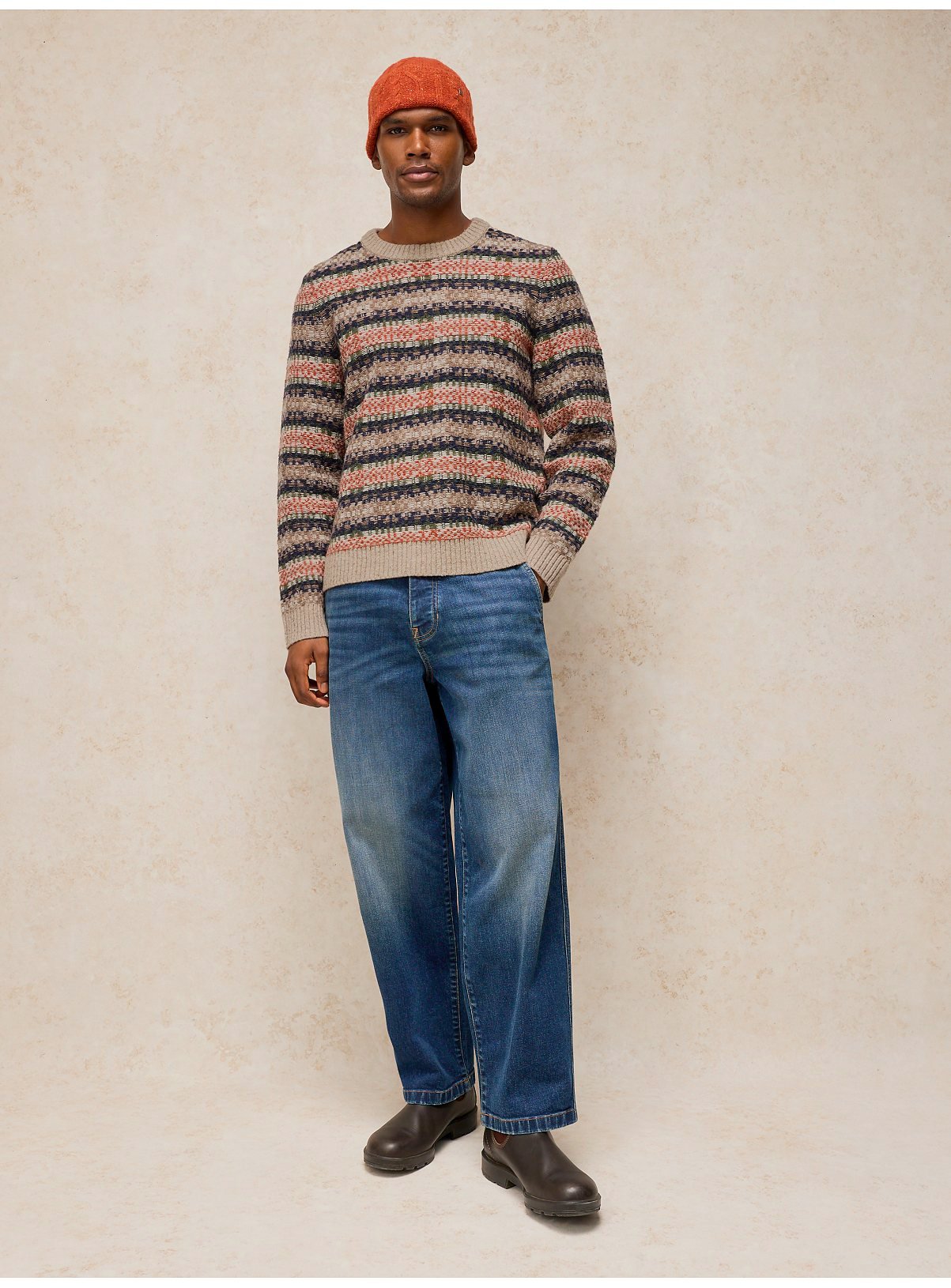 WHITE STUFF Beardsen Fairisle Crew Jumper L - Image 4 thumbnail