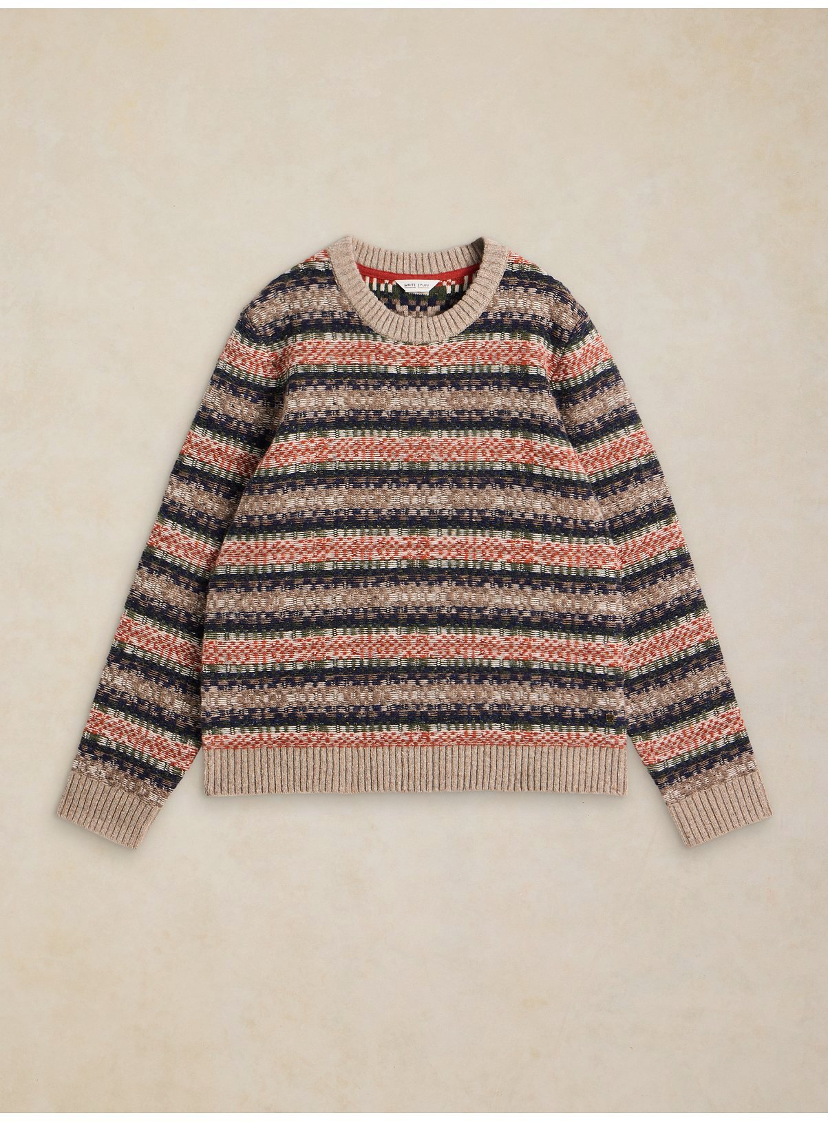 WHITE STUFF Beardsen Fairisle Crew Jumper L - Image 5 thumbnail