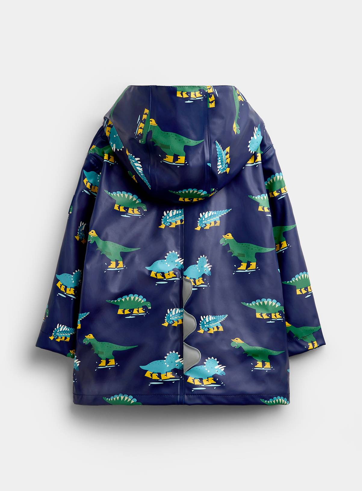 JOJO MAMAN BÉBÉ Dino Waterproof Cosy Lined Fisherman Jacket Navy Blue 12-18 months - Image 2