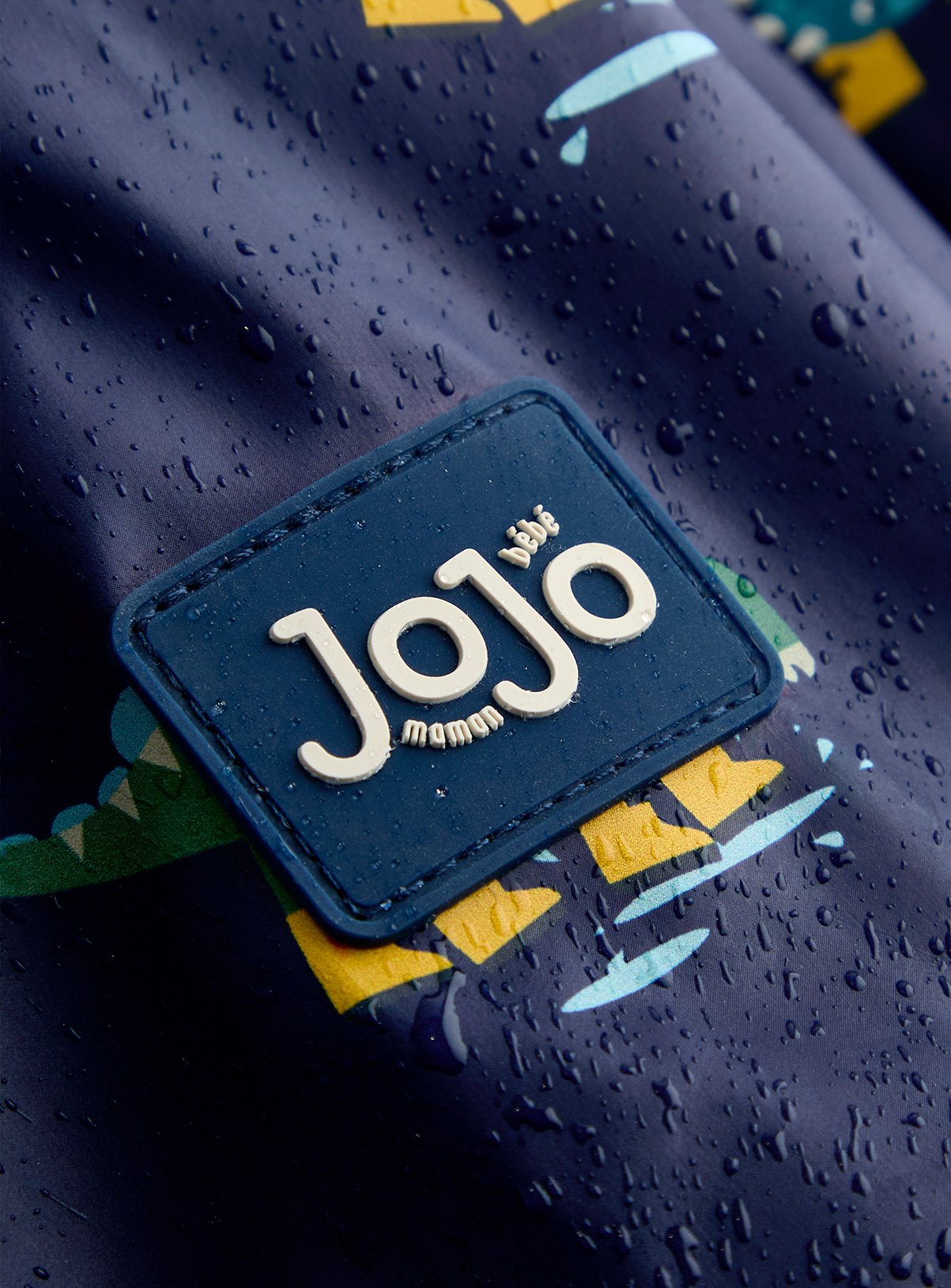 JOJO MAMAN BÉBÉ Dino Waterproof Cosy Lined Fisherman Jacket Navy Blue 12-18 months - Image 6 thumbnail