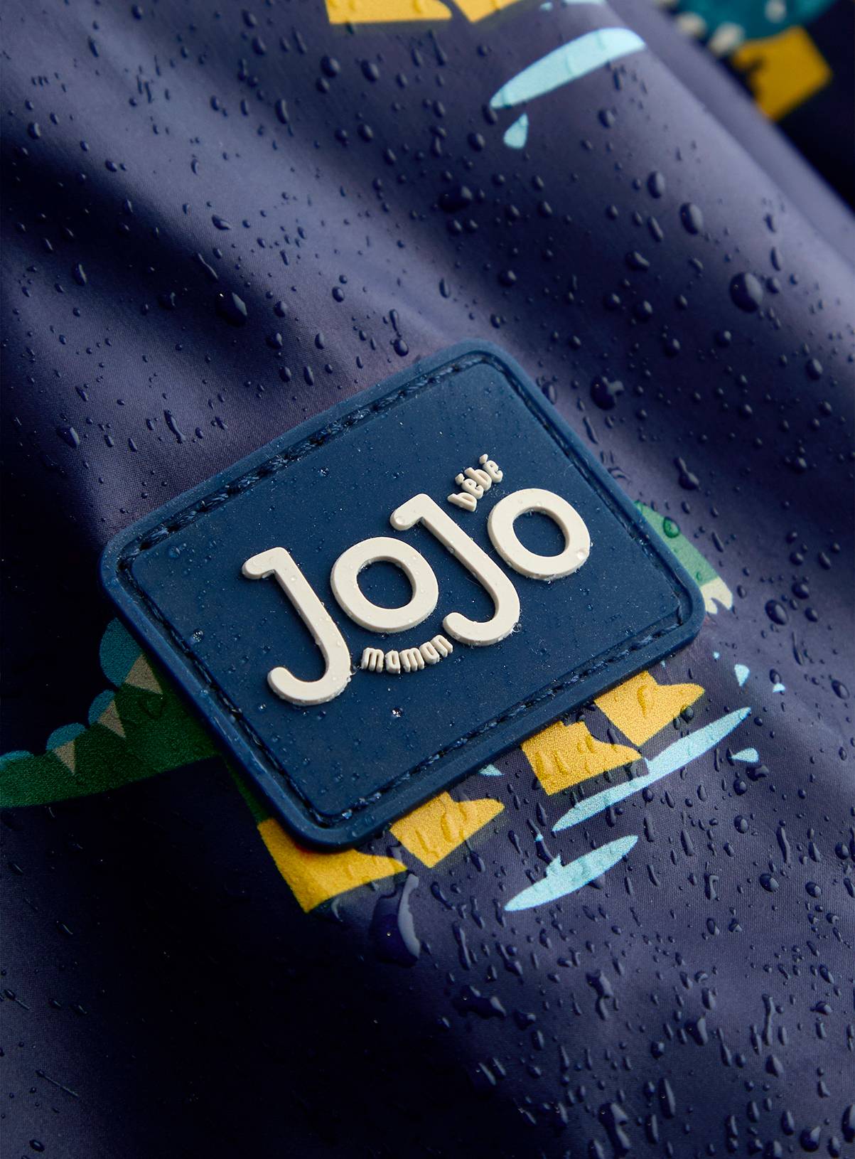JOJO MAMAN BÉBÉ Dino Waterproof Cosy Lined Fisherman Jacket Navy Blue 12-18 months - Image 6