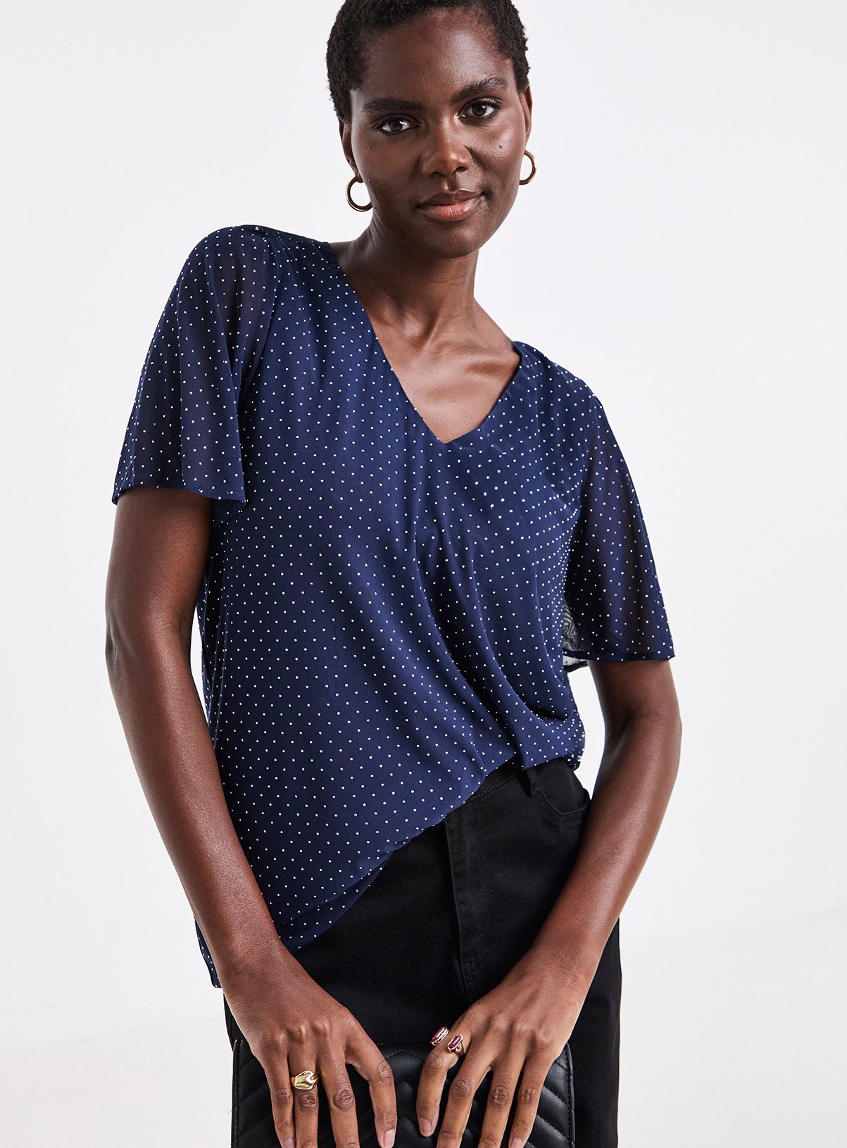 JD WILLIAMS Heat Seal Angel Sleeve Top 26 - Image 1 thumbnail