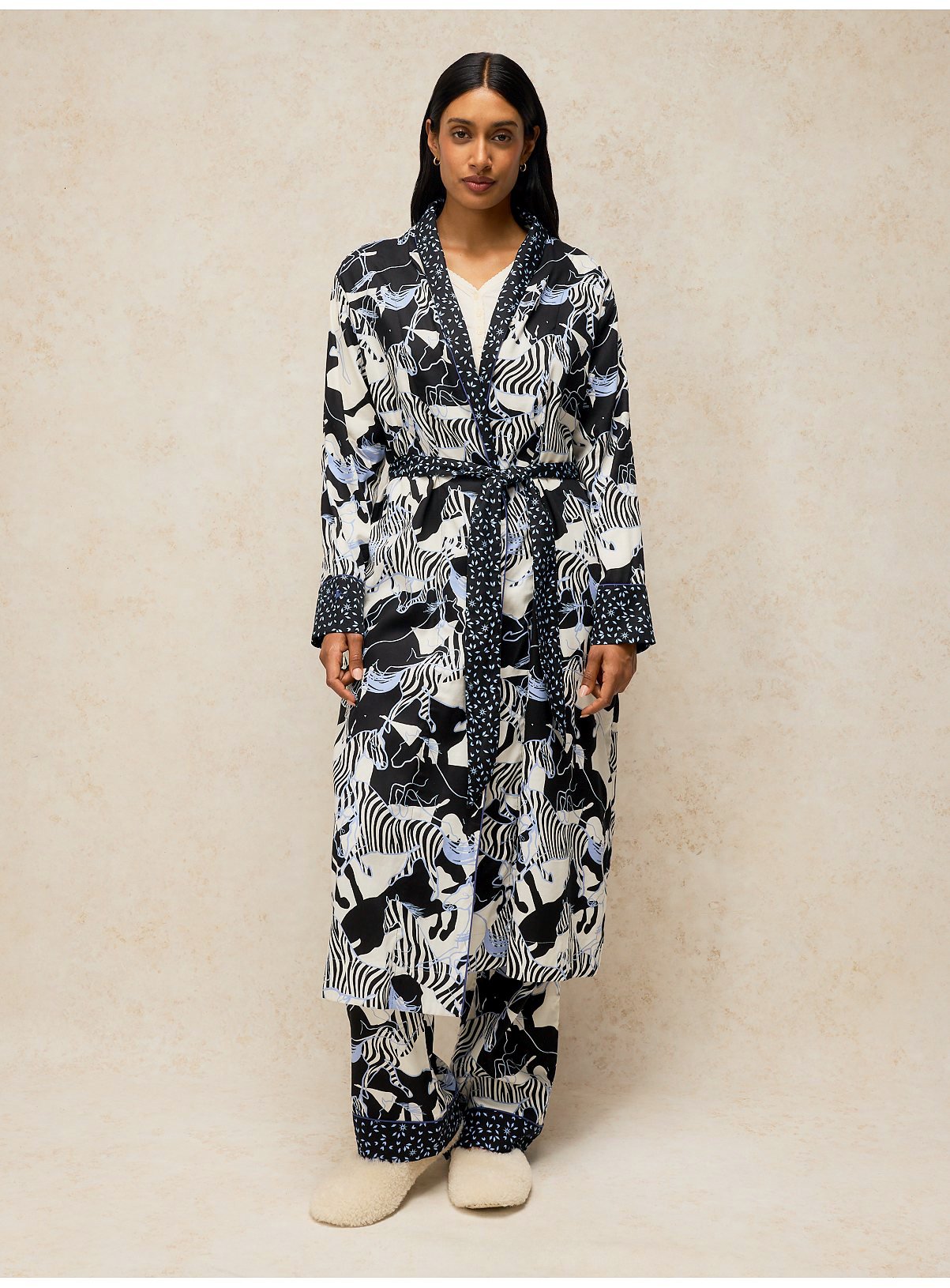 WHITE STUFF Nina Woven Dressing Gown XL - Image 1 thumbnail