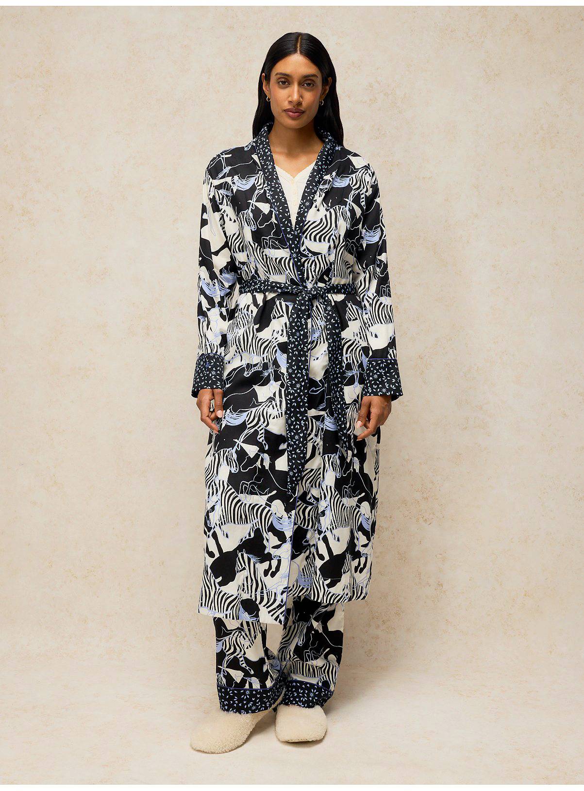 WHITE STUFF Nina Woven Dressing Gown XL - Image 1